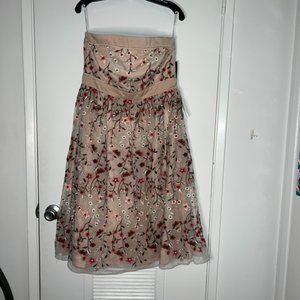Lulu's Floral Strapless Sun Dress NWT